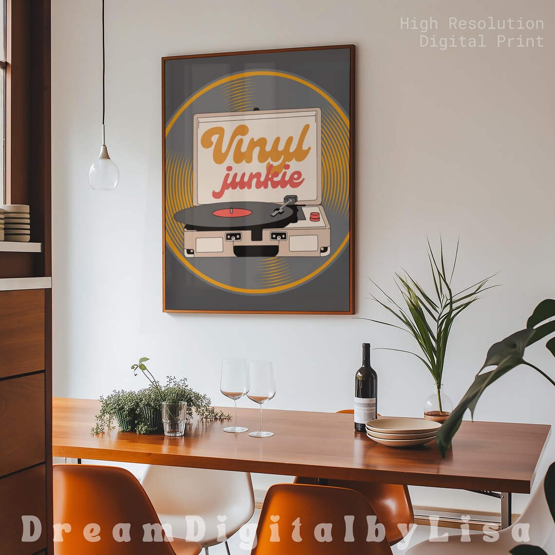 Retro Vinyl Record Junkie, Music Lovers Gift - Image 2