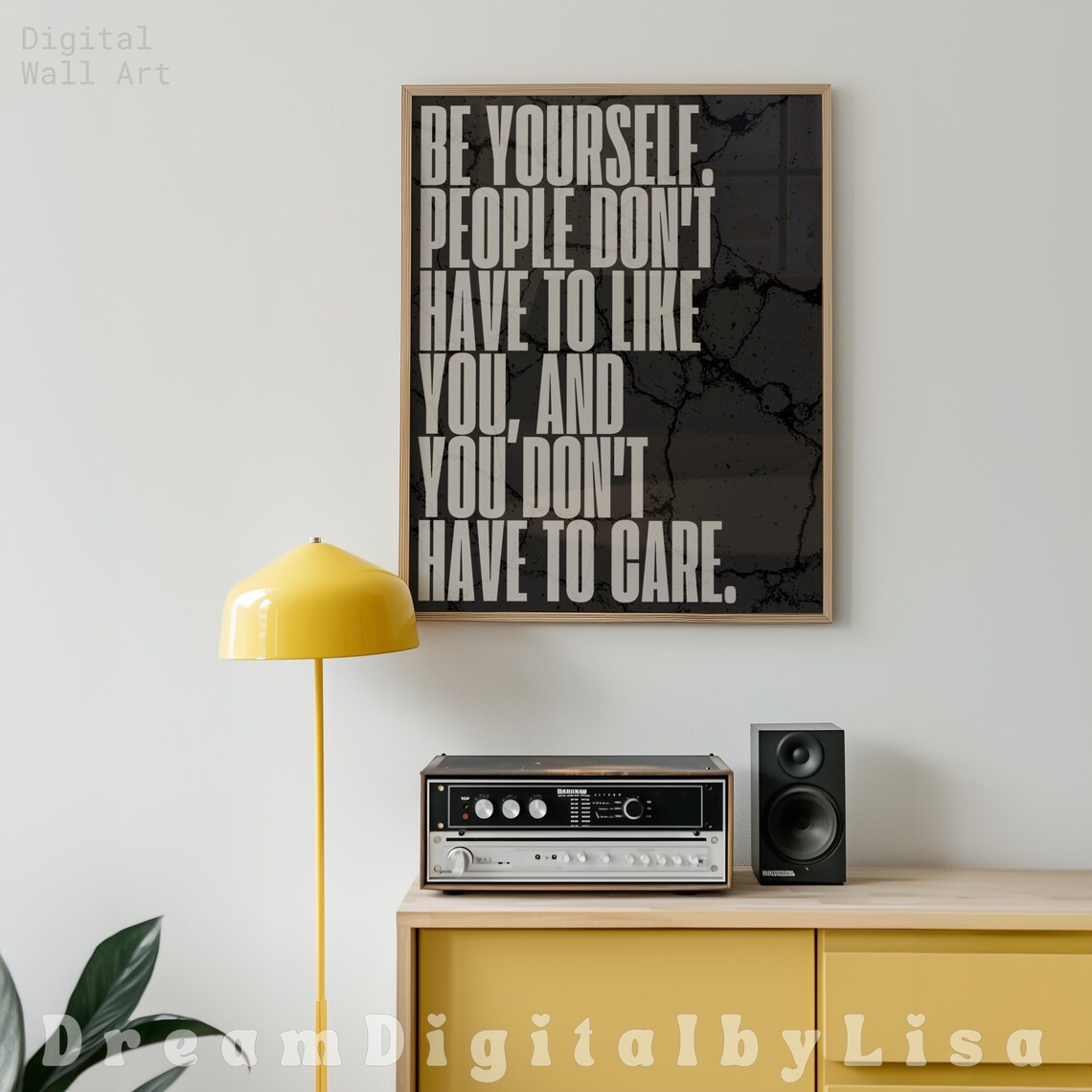 Be Yourself Life Quote Typography Art Print - Image 2