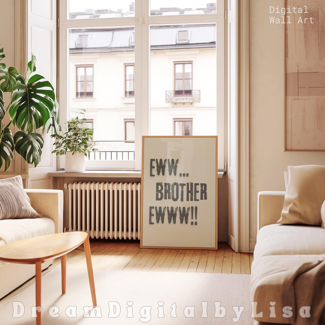 Meme Print Eww Brother Ewww Trendy Social Media Quote Funny Friend Gifts Bathroom Toilet Meme Bedroom Home Office Instant - Image 2