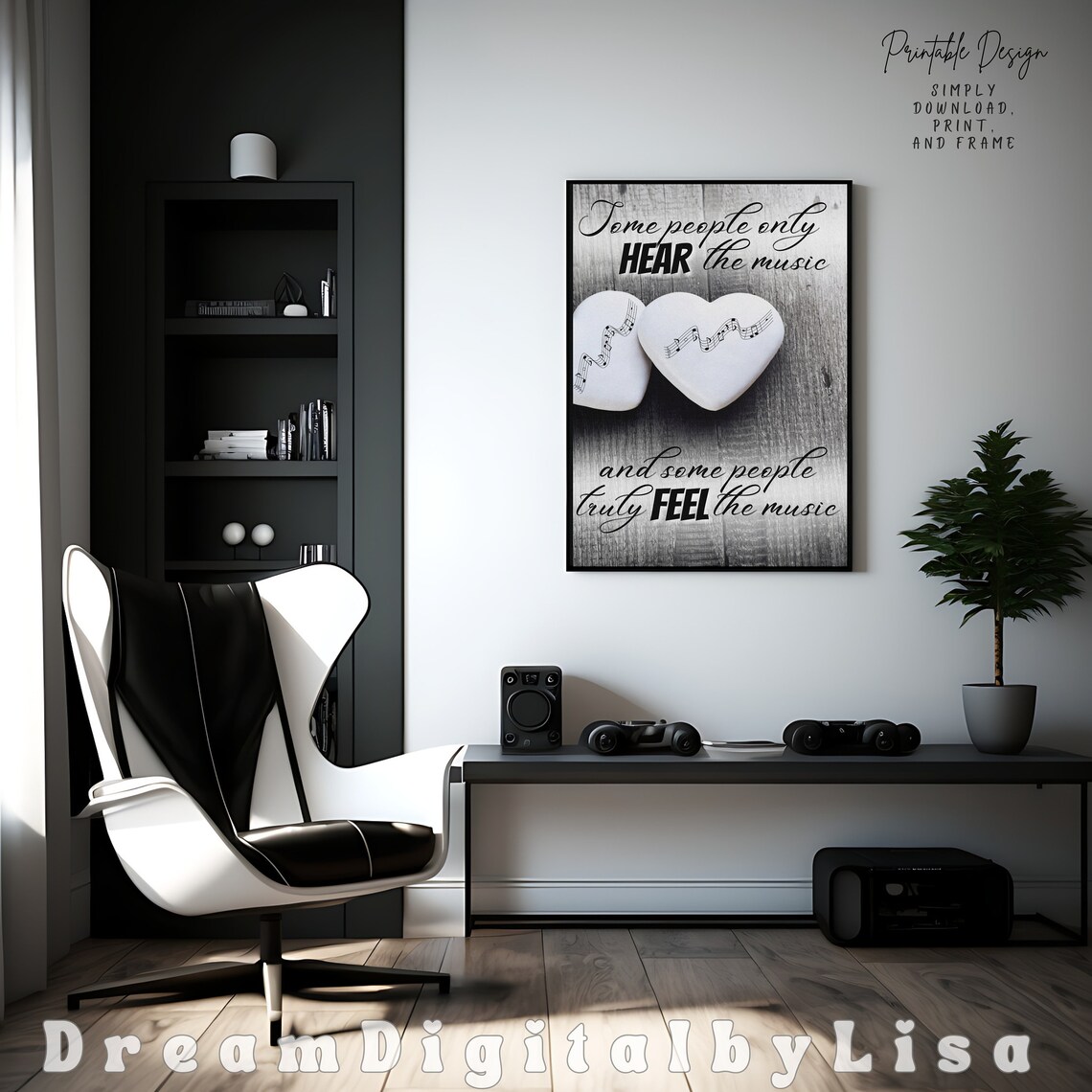 Some People Hear Music Feel Heartfelt Music Lover Quote Poster - Image 4
