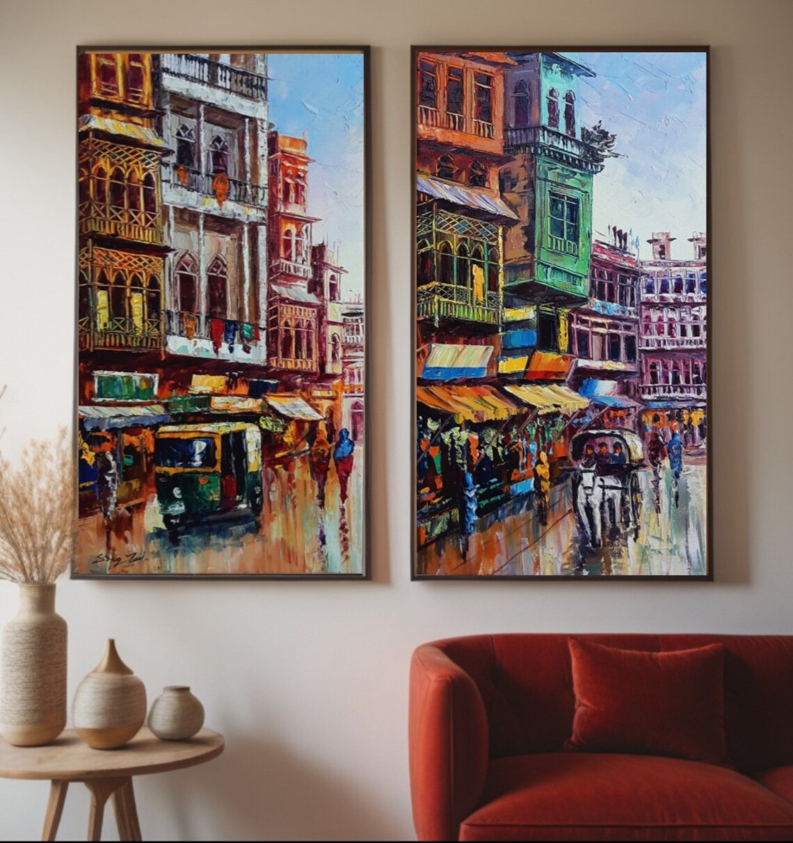 Indian Art Oil Painting, Indian Decor Art Print
