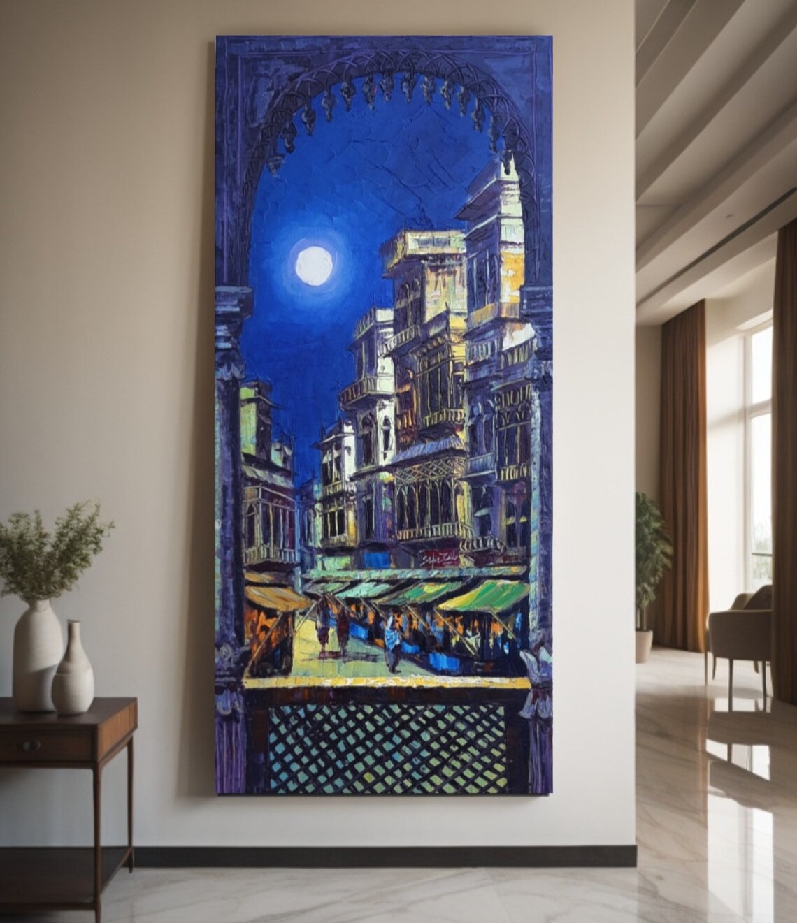 Indian Art Oil Painting, Pakistani Art Decor