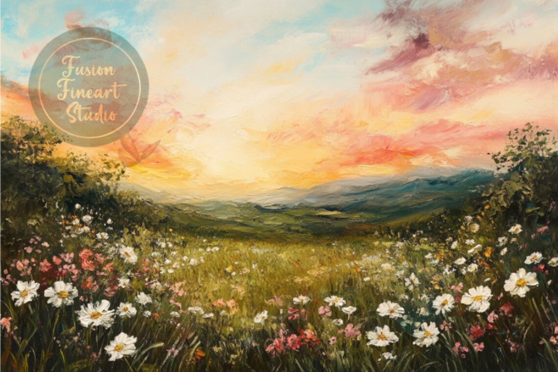 Wildflower Field Vintage Botanical Art Print - Image 3