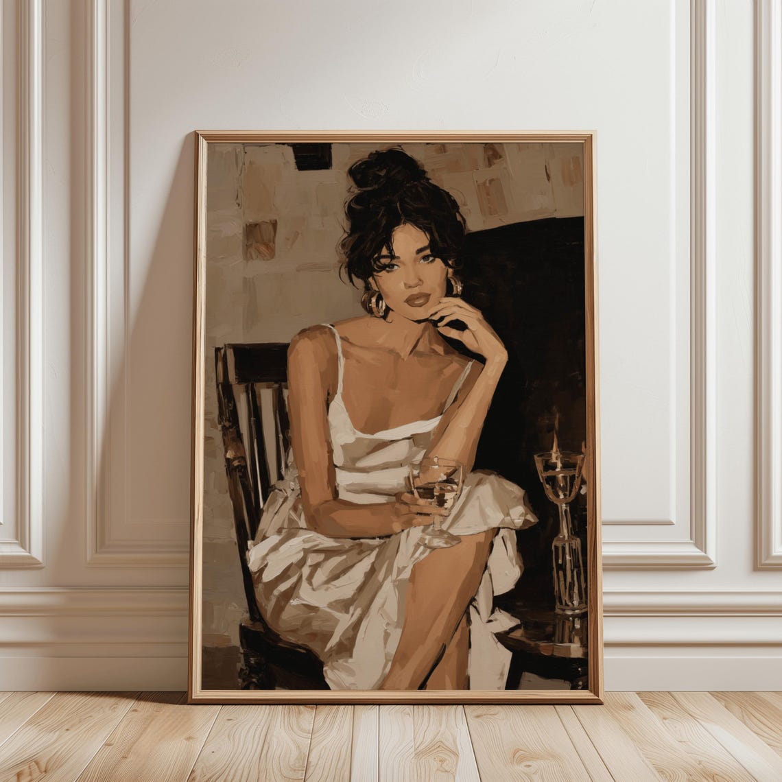 Vintage Self Care Art Print Moody Feminine Illustration A4 Size