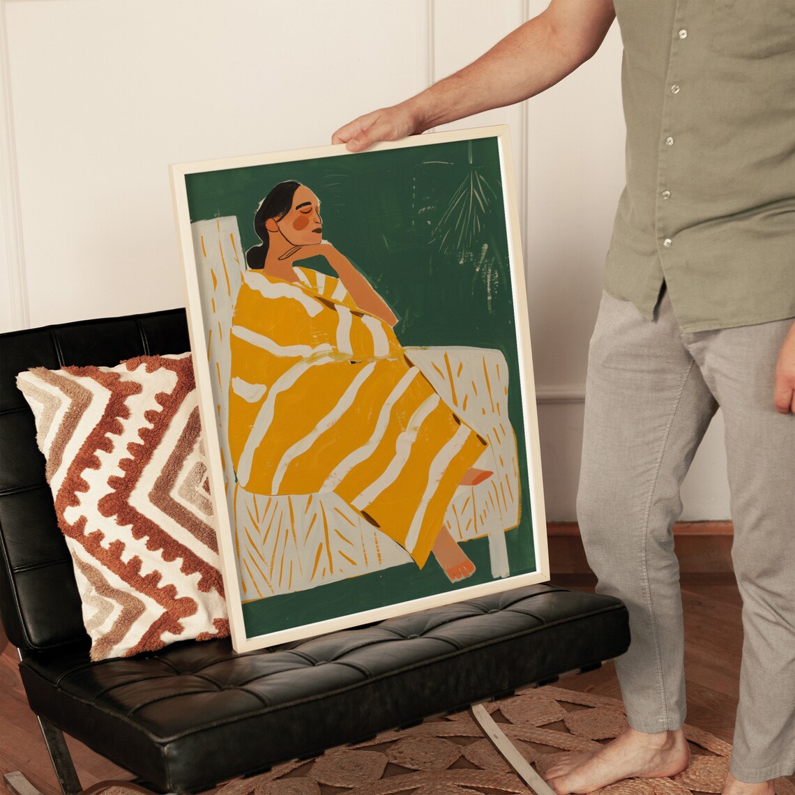 Abstract People Contemporary Living Room Art Print - Image 2