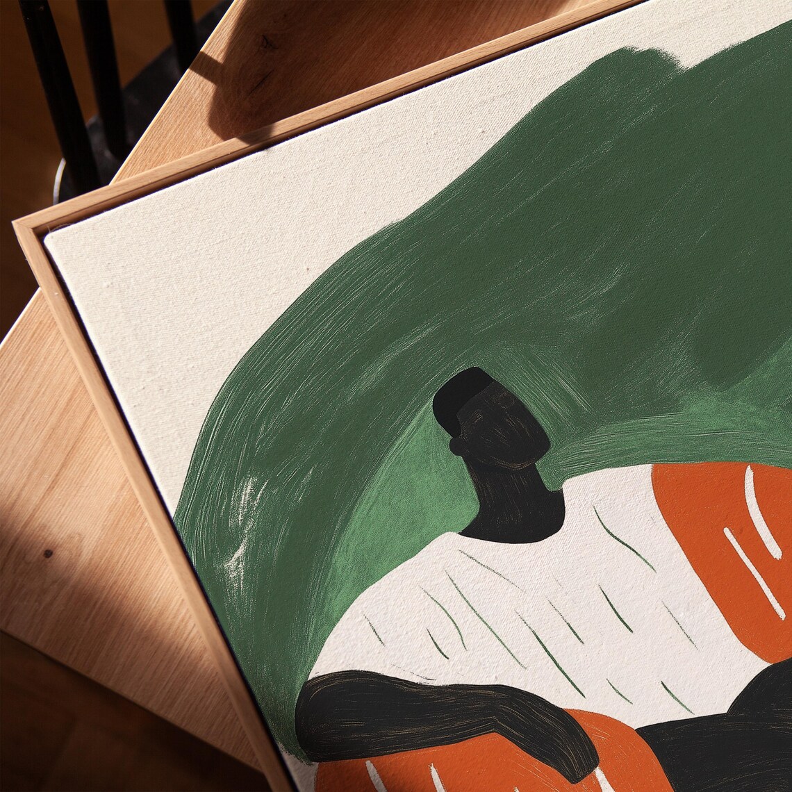 Modern Minimalist Man Print, Abstract Seated Figure - Image 3