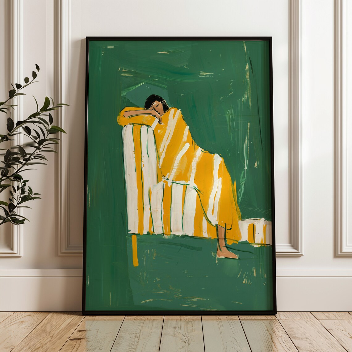Abstract People Woman Wall Art, Minimalist Print