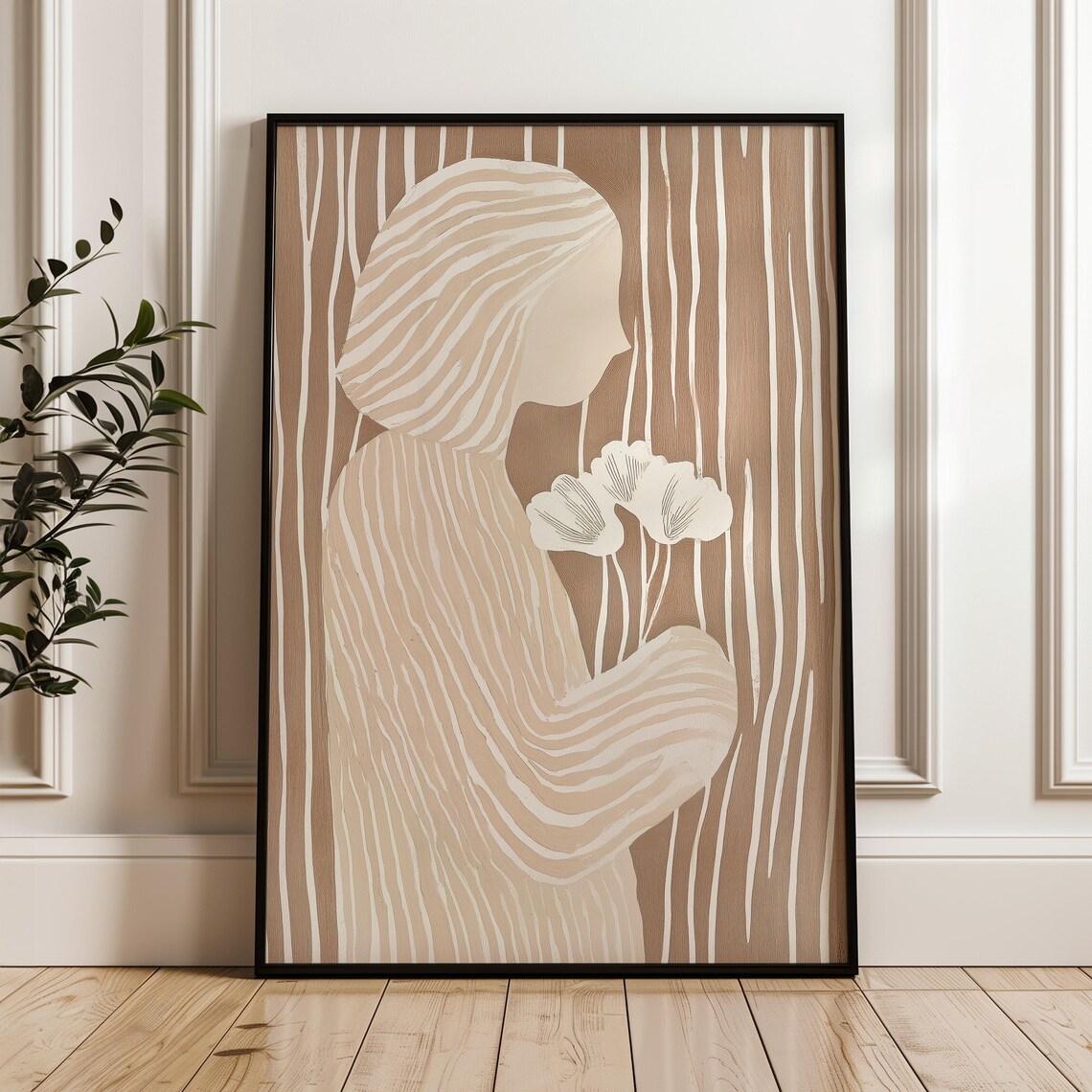 Minimalist Daisy Flower Art Print, Botanical Illustration