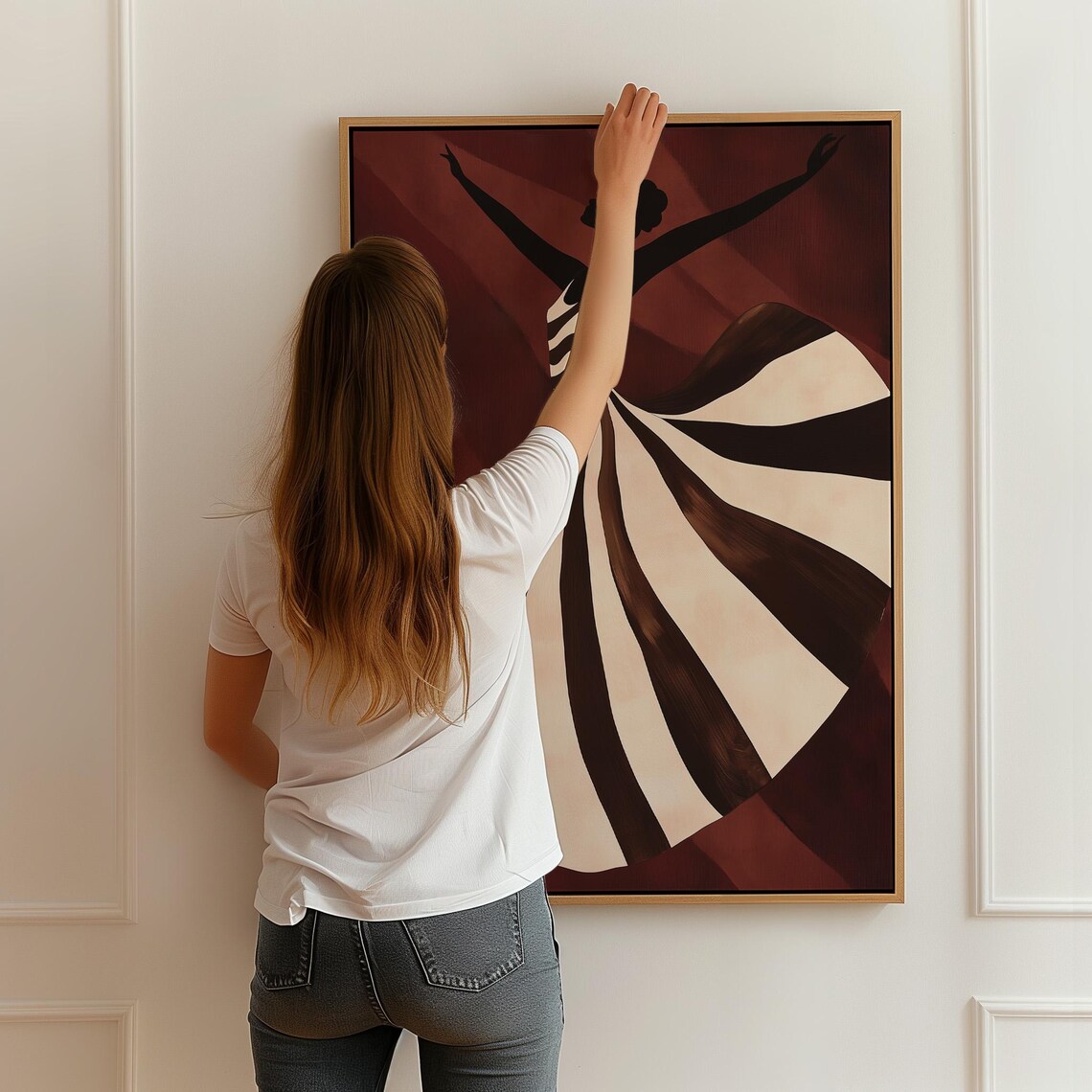 Elegant Dancer Silhouette, Minimalist Movement Illustration - Image 5