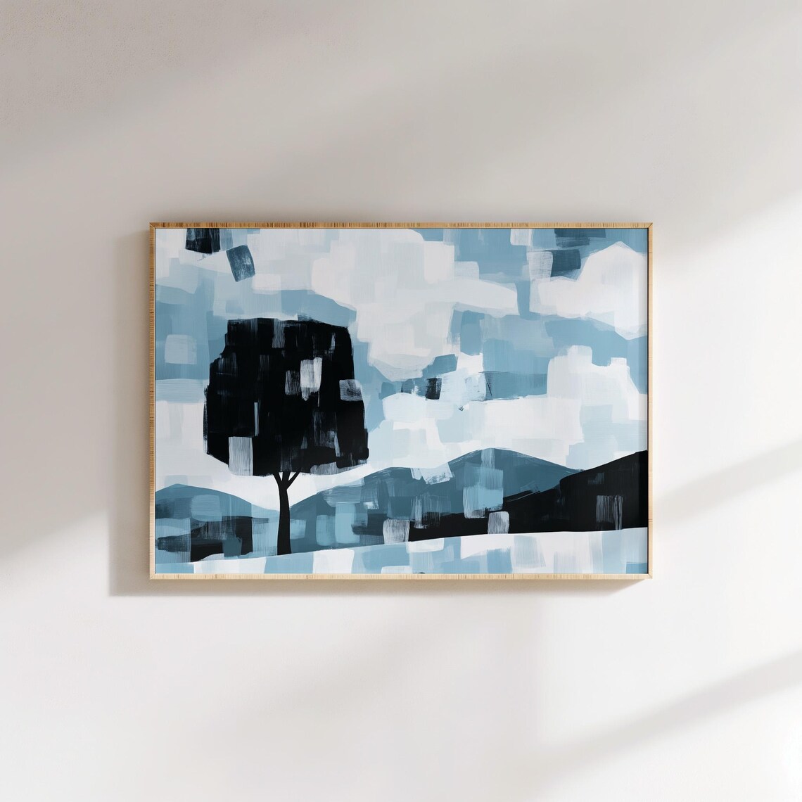 Abstract Tree, Minimalist Geometric Nature Art Print