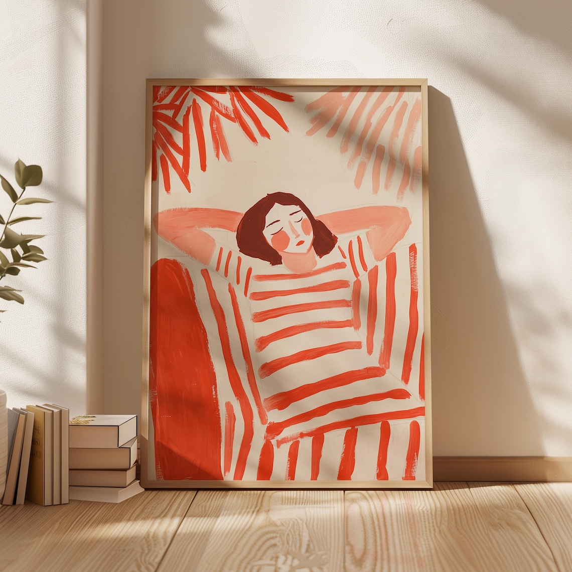 Abstract Woman Resting, Modern Minimalist Art Print