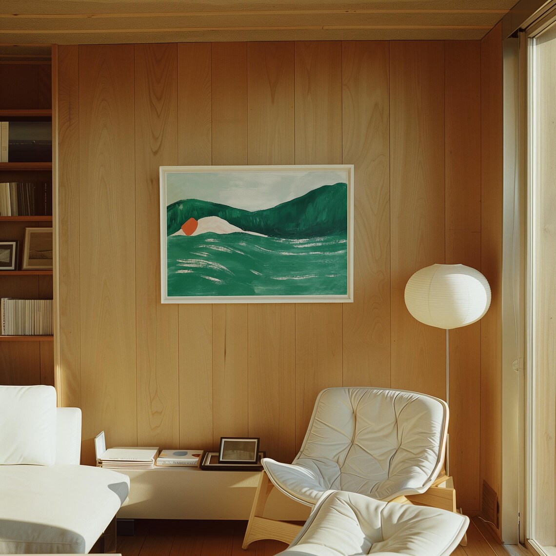 Minimalist Ocean Landscape, Abstract Coastal View - Image 5