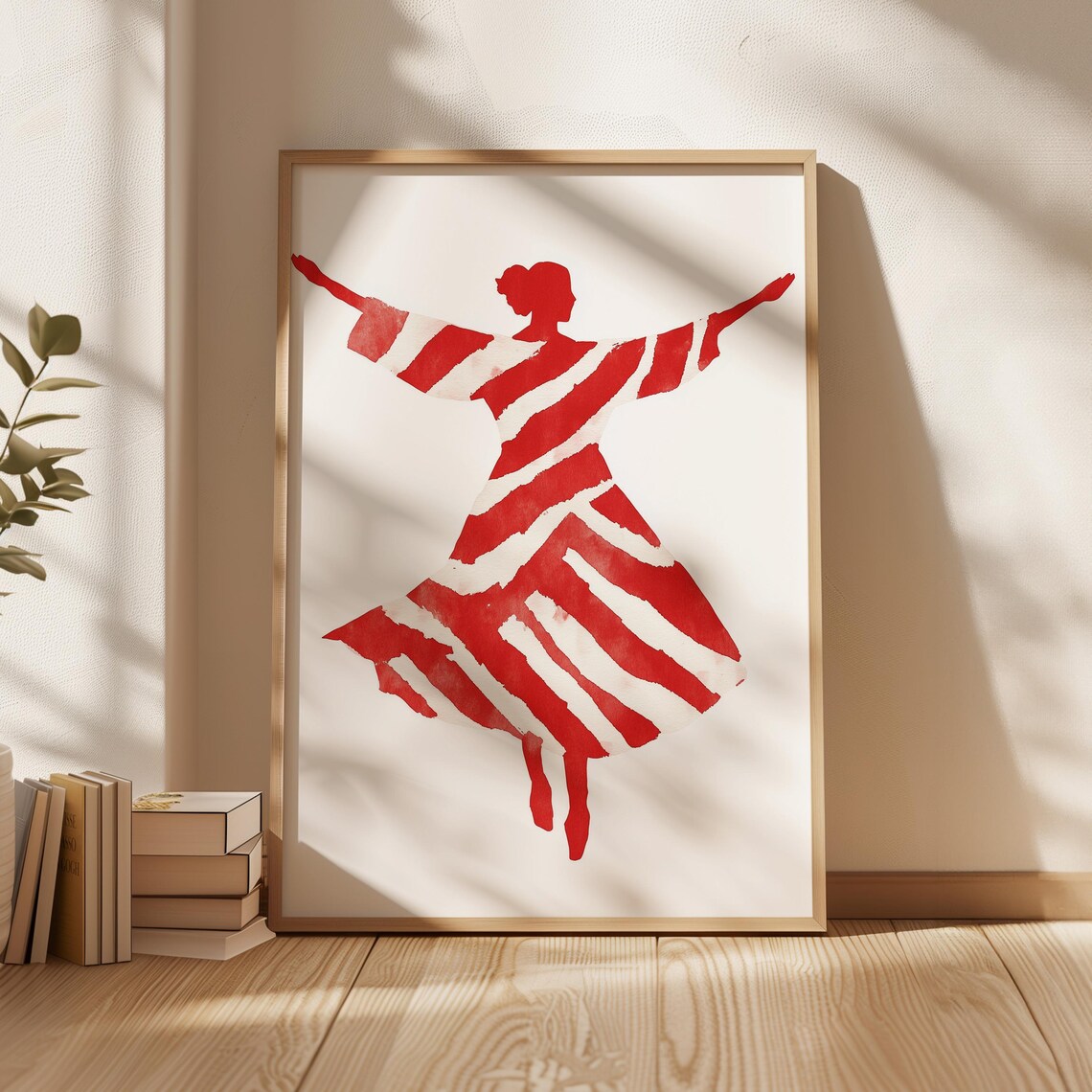 Abstract Dancing Woman, Minimalist Silhouette
