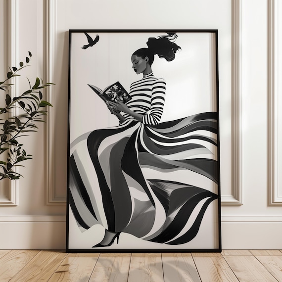 Reading Woman, Modern Witch Minimalist Decor