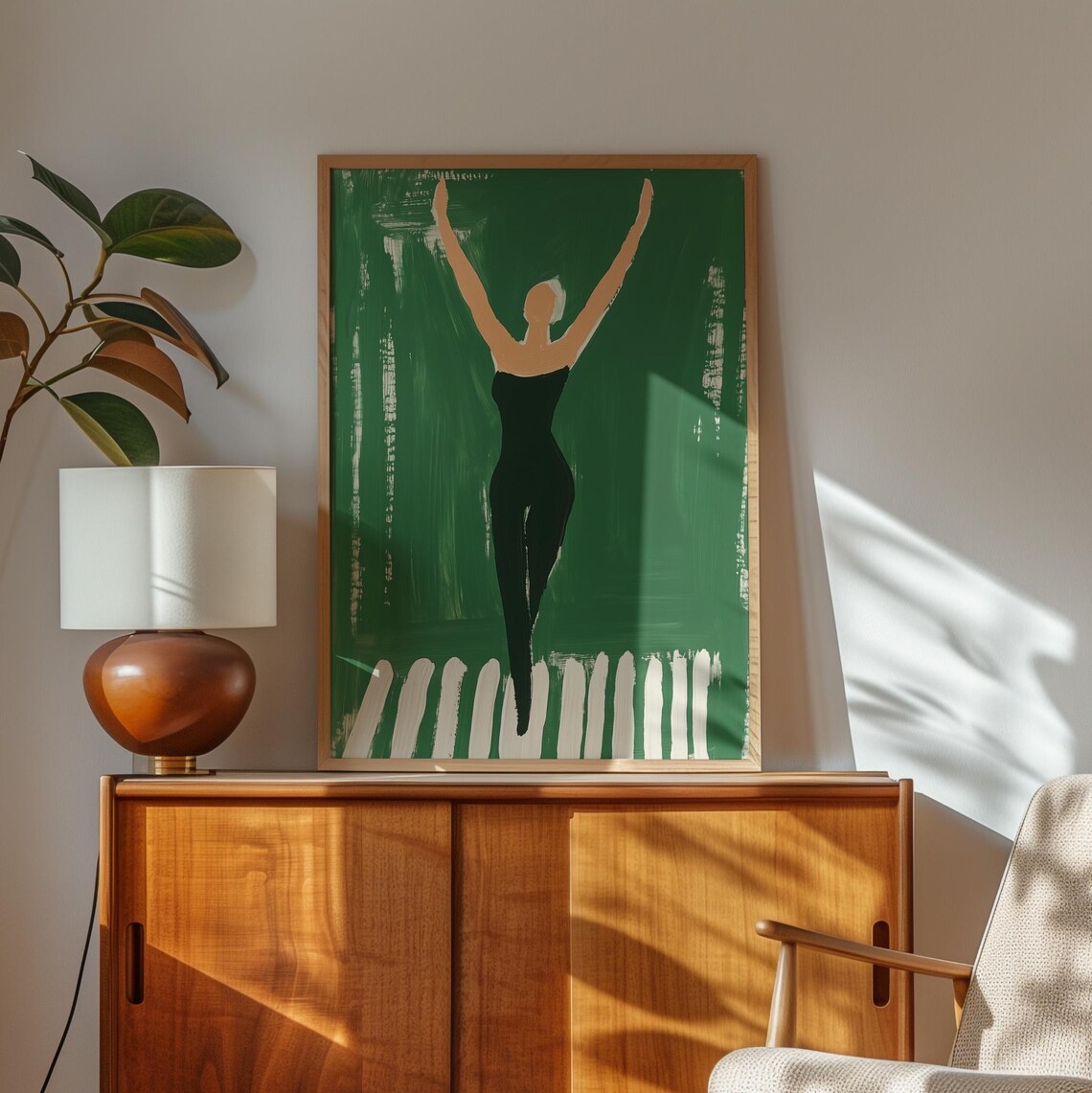 Abstract Woman Stretching, Minimalist Yoga Pose Art Print - Image 5