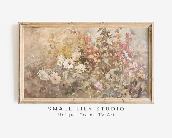 Soft Pink And Brown Abstract Watercolor Florals Vintage Painting Poster