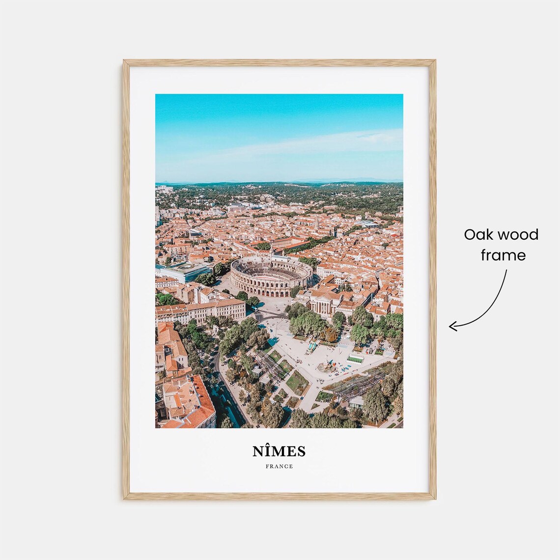 Nimes Print Nimes Photo Poster Nimes Travel Wall Art Nimes Map Print Nimes Photography Print Nimes Wall Dcor France - Image 3