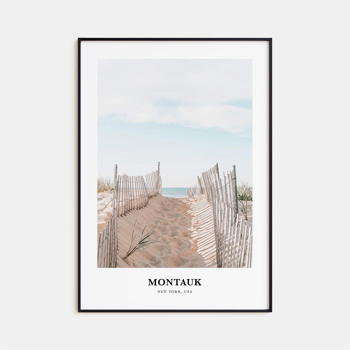 Montauk Travel Poster, New York Map Wall Art