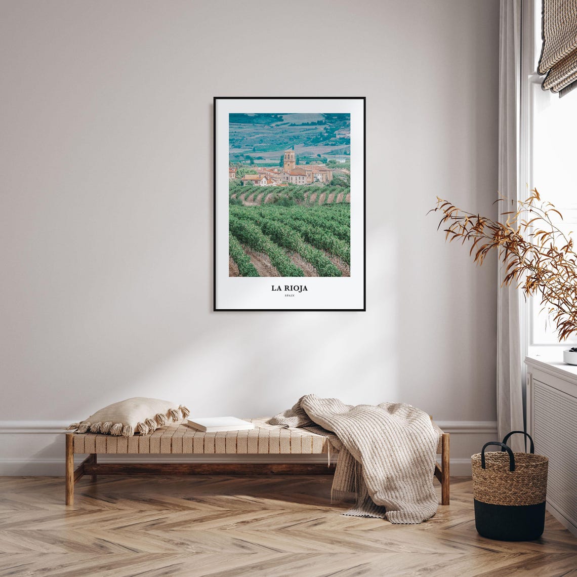 La Rioja Spain Vineyard Village Photo Wine Country Wall Poster - Image 3