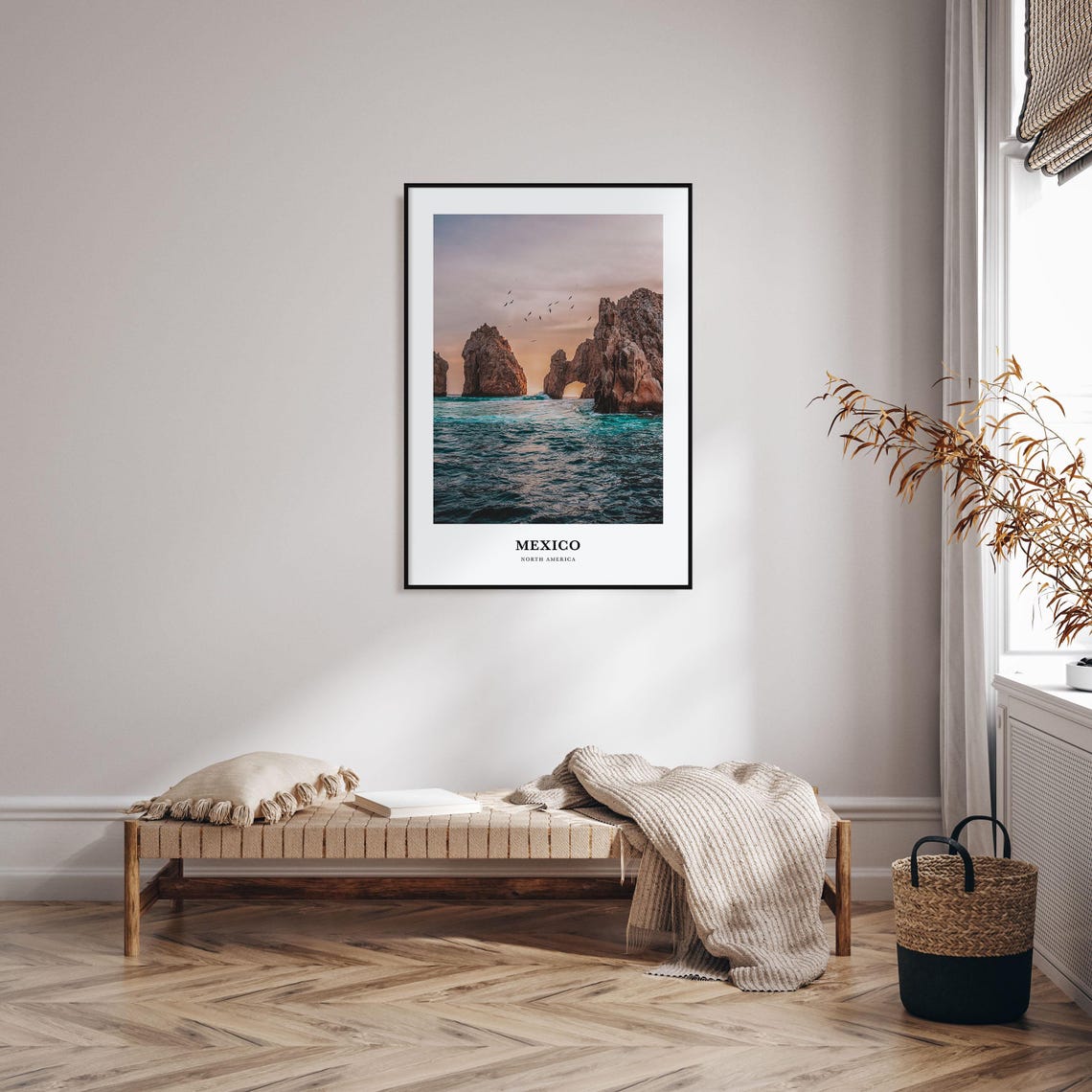 Mexico El Arco Rock Formation Cabo Coastline Sunset Photography Poster - Image 3