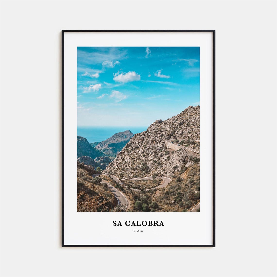 Sa Calobra Spain Winding Mountain Road Coastline Overlook Poster