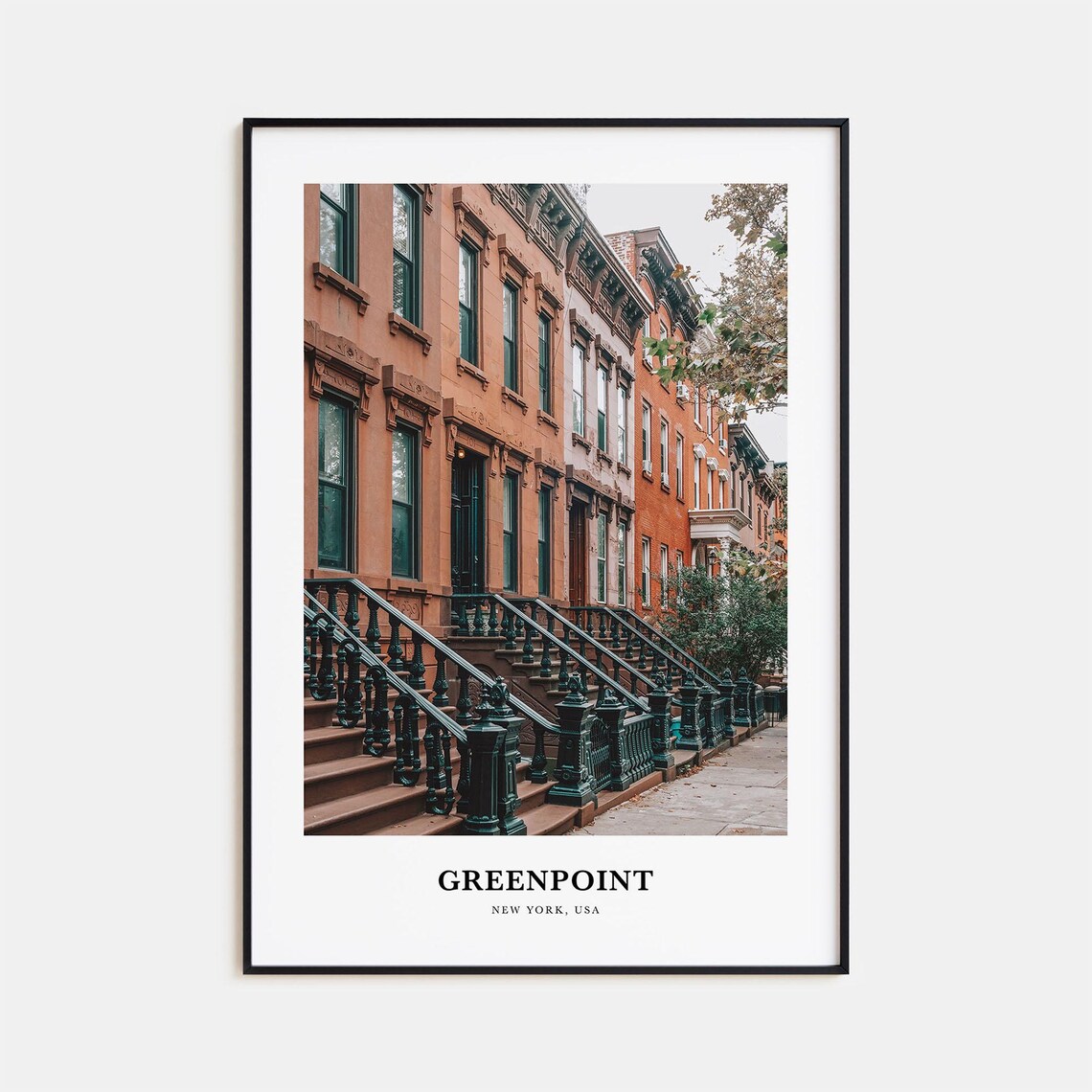 Greenpoint Travel Poster, New York Place Print