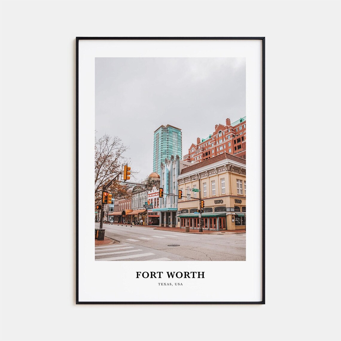 Fort Worth Print No 1 Fort Worth Photo Poster Fort Worth Travel Wall Art Fort Worth Map Print Fort Worth Photography Print Texas Usa