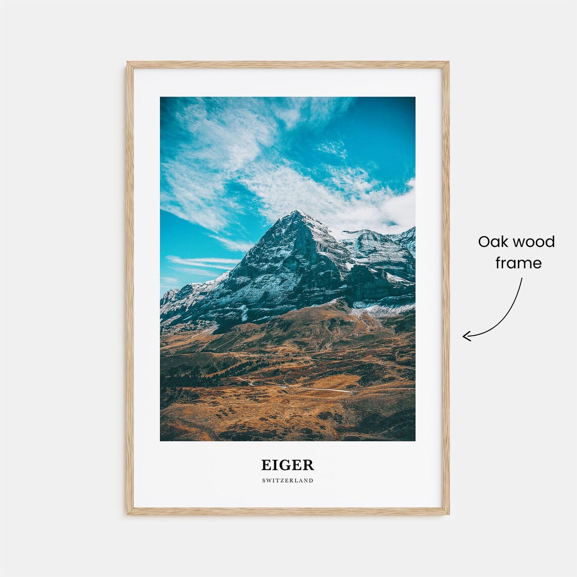 Eiger Travel Poster, Switzerland Mountain Wall Art - Image 3