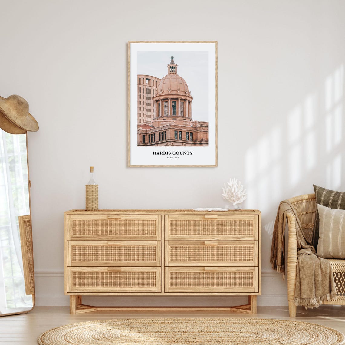 Harris County Texas Historic Domed Courthouse Architecture Poster - Image 2