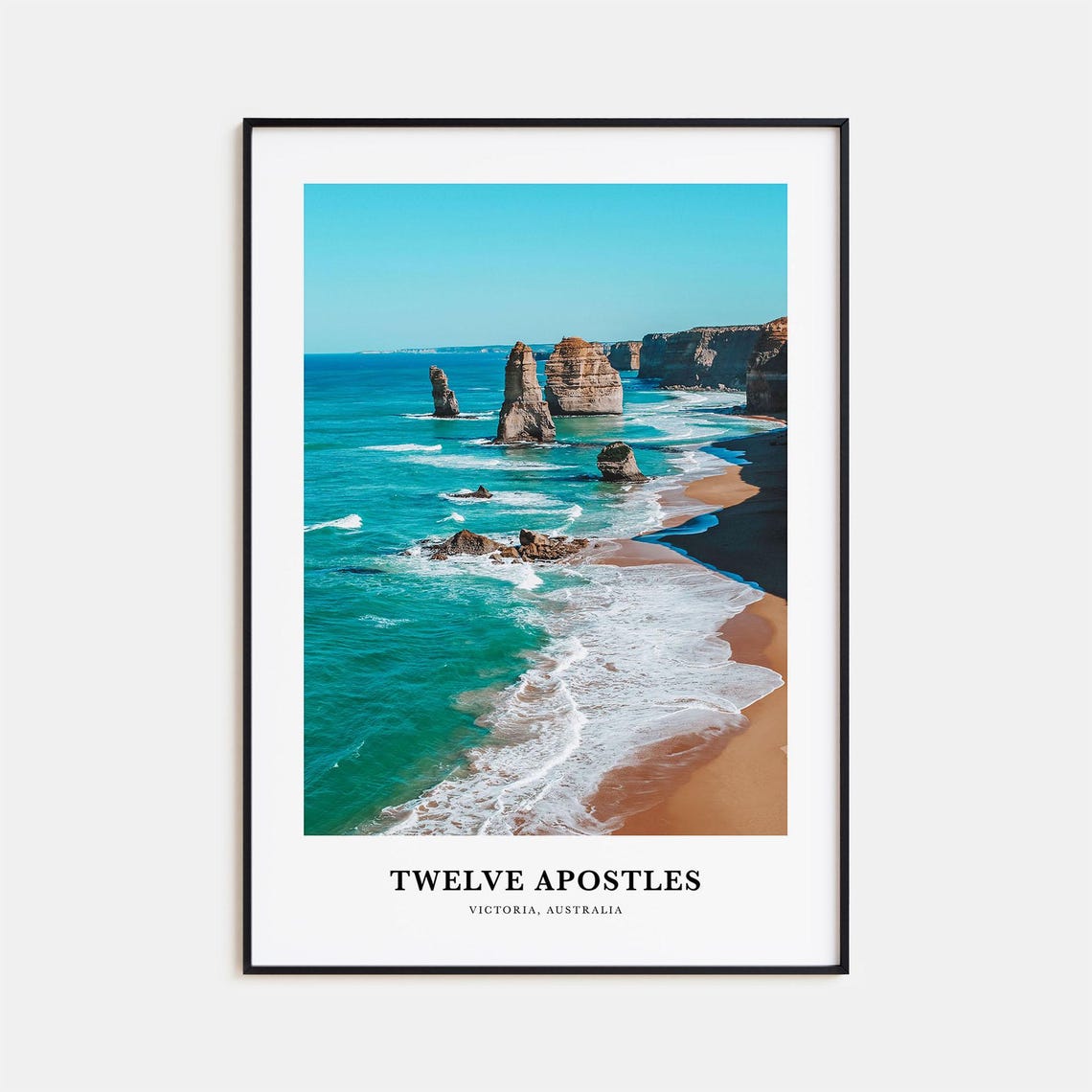 Twelve Apostles Australia Limestone Stacks Ocean Coast Photo Poster