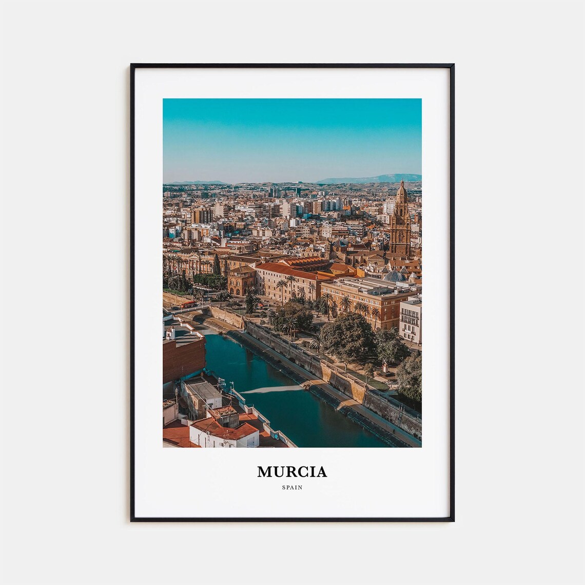 Murcia Travel Wall Art Print, Spain Map Poster