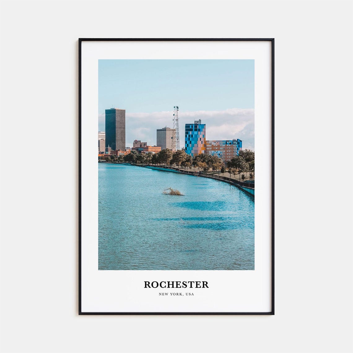 Rochester Print New York No 1 Rochester Photo Poster Rochester Travel Wall Art Rochester Map Print Rochester Photography Print Usa