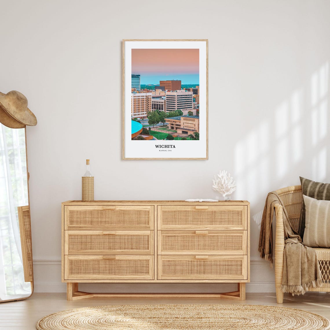 Wichita Print Wichita Photo Poster Wichita Travel Wall Art Wichita Map Print Wichita Photography Print Wichita Wall Dcor Kansas Usa - Image 2