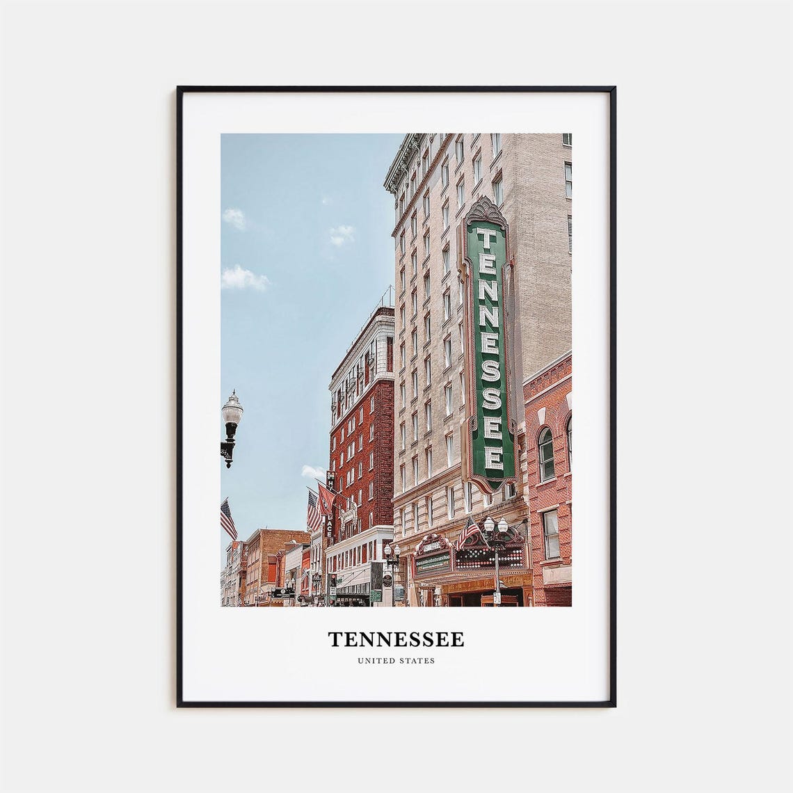 Tennessee Print No 1 Tennessee Photo Poster Tennessee Travel Wall Art Tennessee Map Print Tennessee Photography Print United States