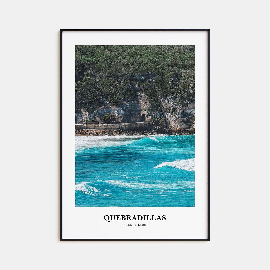Quebradillas Puerto Rico Turquoise Ocean Waves Coastal Photo Poster
