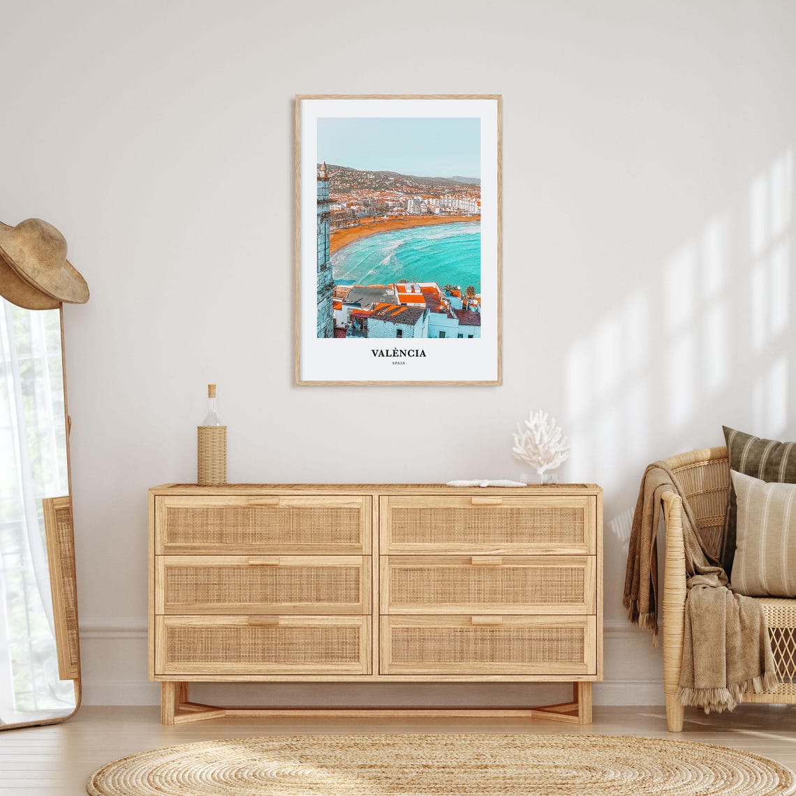 Valencia Spain Mediterranean Beach Coast Photo Travel Poster - Image 2