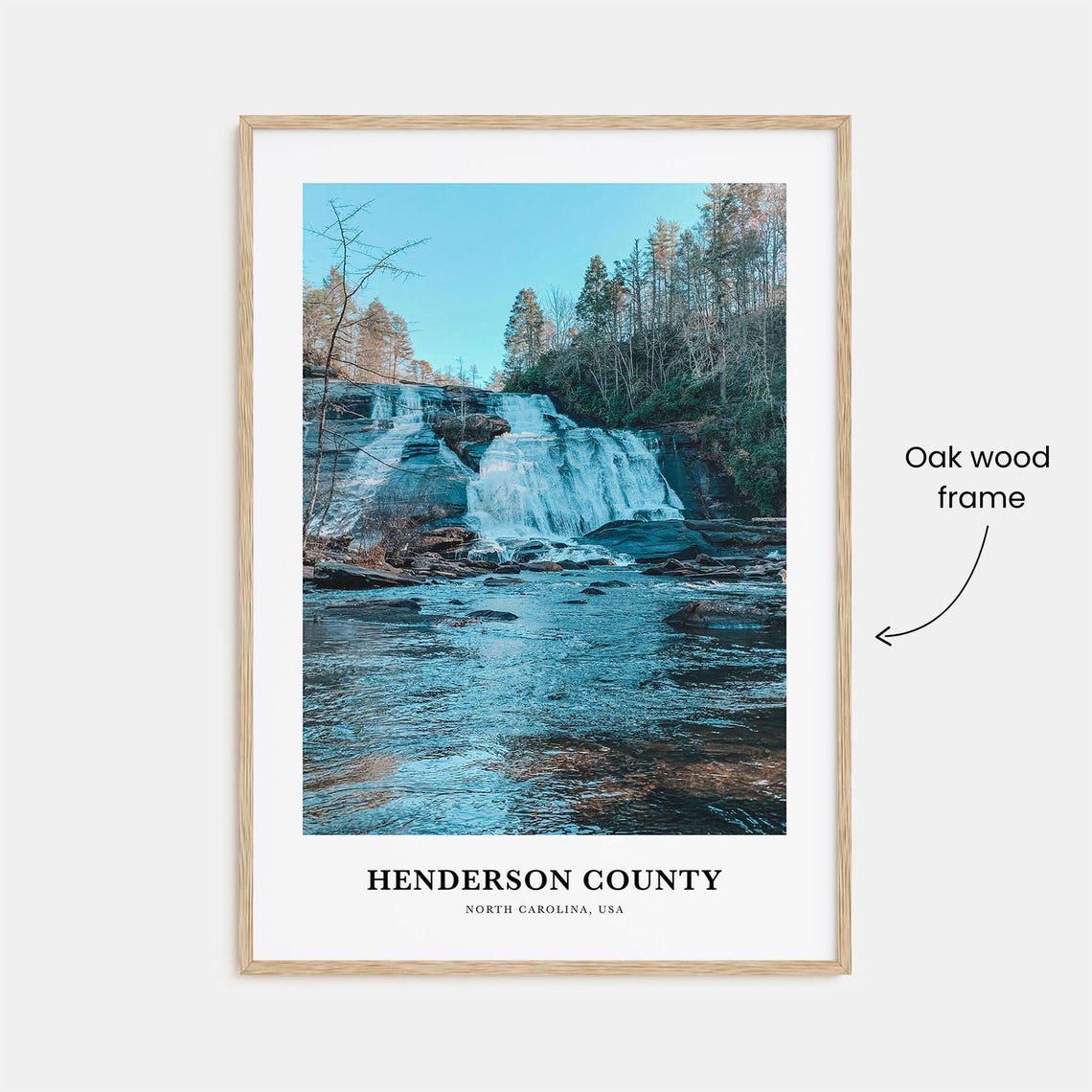 Henderson County North Carolina Waterfall Forest Cascade Poster - Image 3