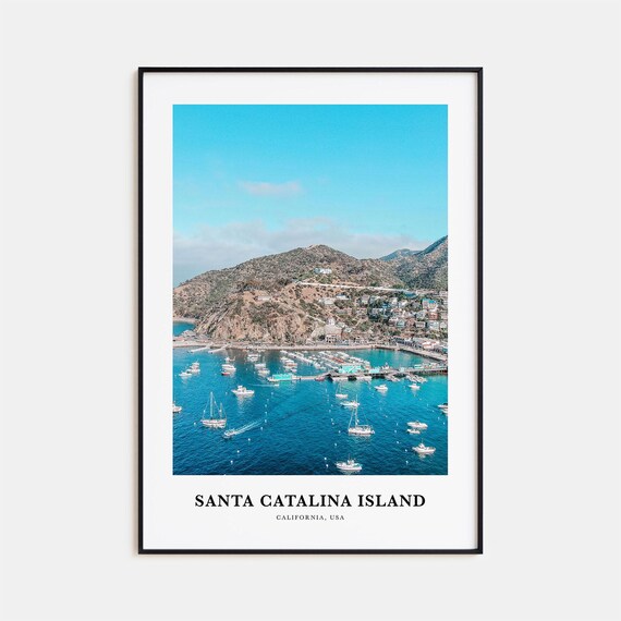 Santa Catalina Island Travel Poster, California USA