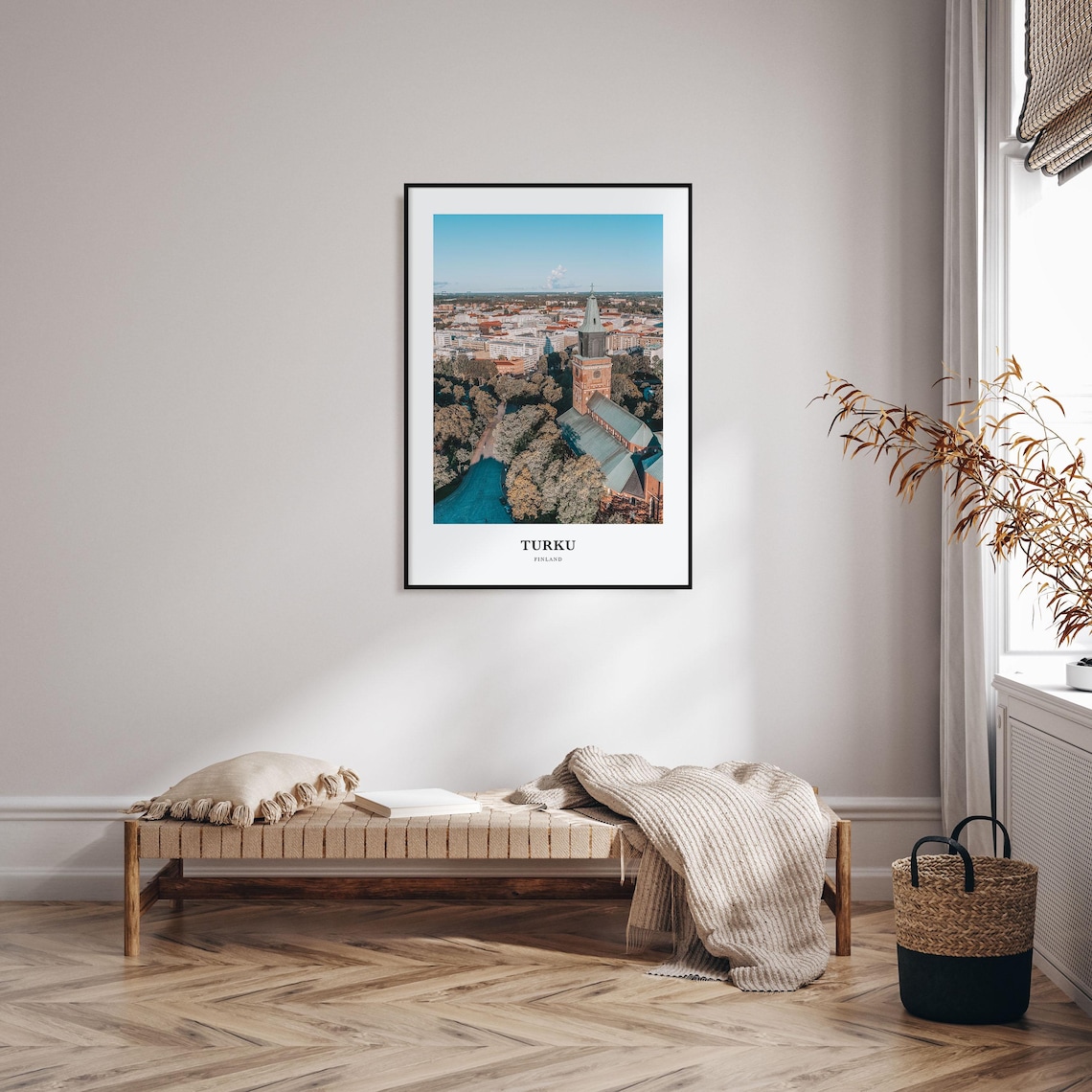 Turku Cathedral Aerial View Scenic City Finland Travel Poster - Image 3