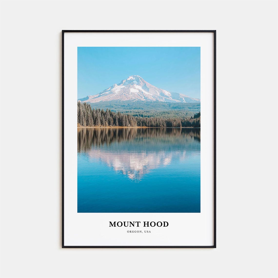Mount Hood Print Mount Hood Photo Poster Mount Hood Travel Wall Art Mount Hood Map Print Mount Hood Photography Print Oregon Usa