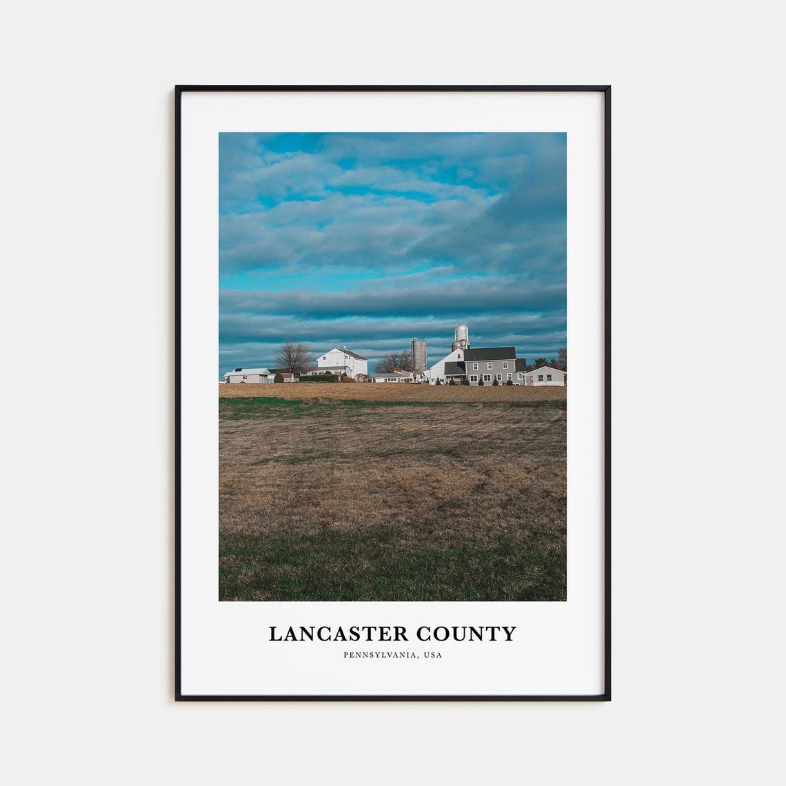 Lancaster County Pennsylvania Farmstead Countryside Travel Poster