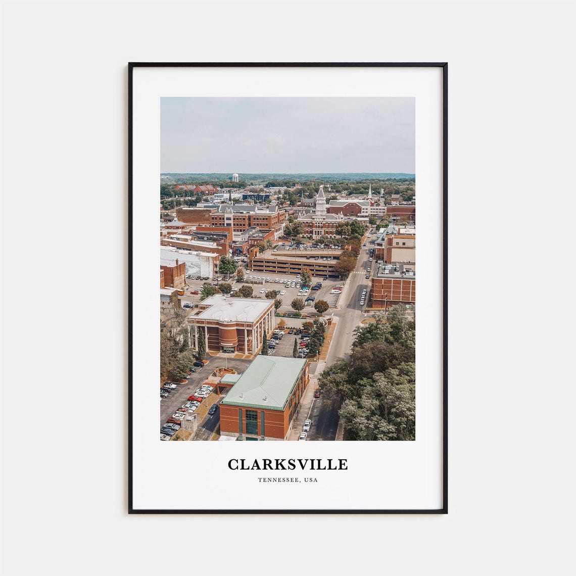 Clarksville Print Clarksville Photo Poster Clarksville Travel Wall Art Clarksville Map Print Clarksville Photography Tennessee Usa