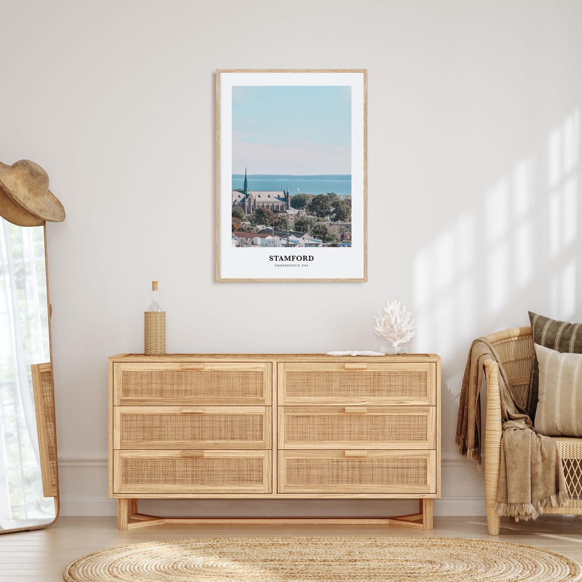Stamford Print Connecticut Stamford Photo Poster Stamford Travel Wall Art Stamford Map Print Stamford Photography Print Usa - Image 2