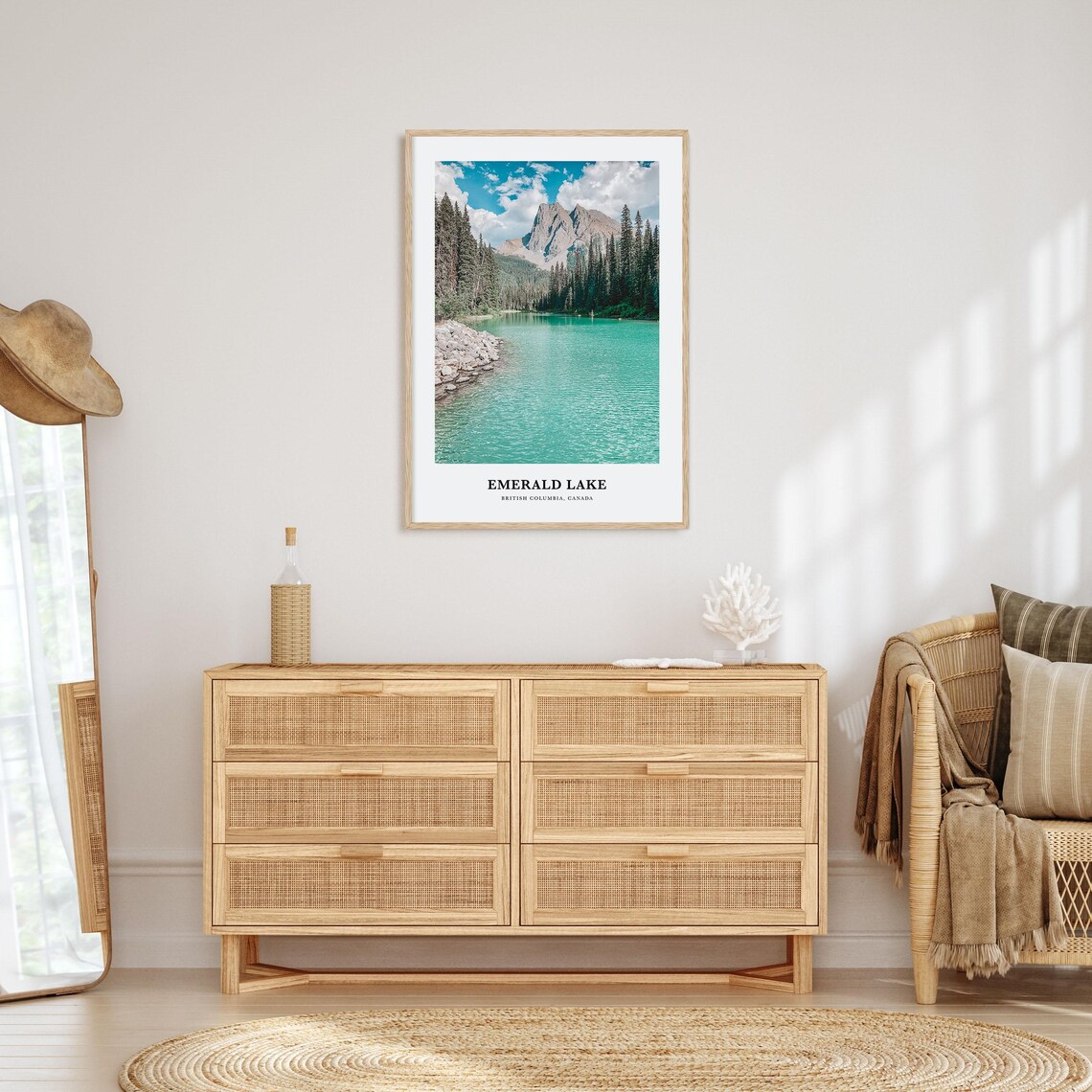 Emerald Lake British Columbia Alpine Water Peaks Travel Photo Poster - Image 2
