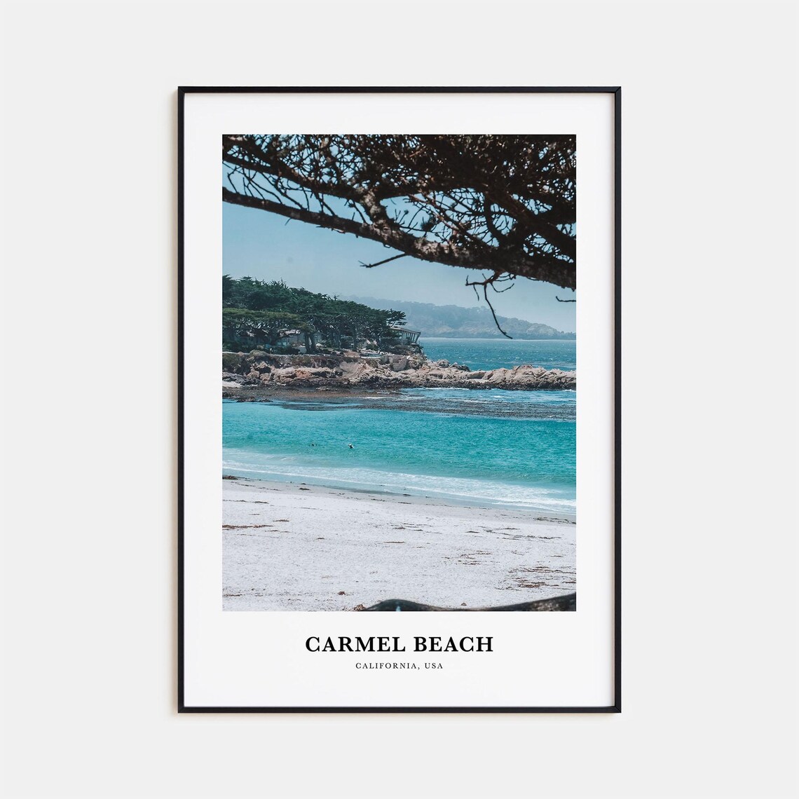 Carmel Beach California USA Turquoise Cove Cypress Photo Poster