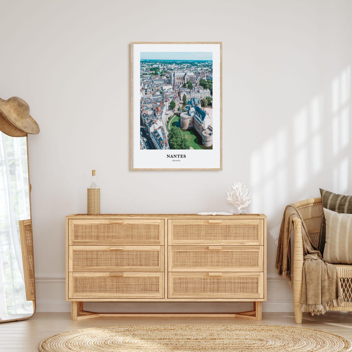 Nantes Print Nantes Photo Poster Nantes Travel Wall Art Nantes Map Print Nantes Photography Print Nantes Wall Dcor France - Image 2