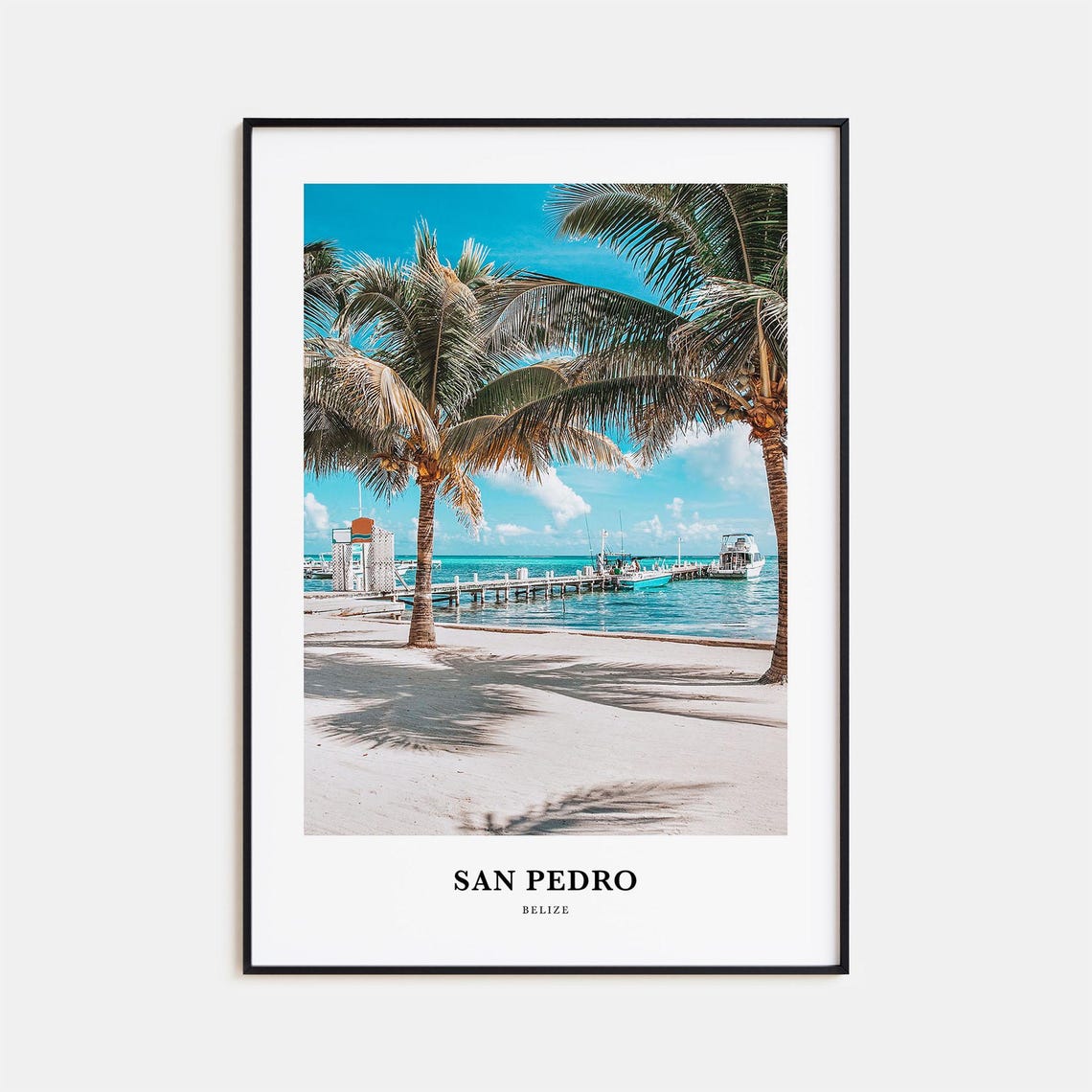 San Pedro Print Belize San Pedro Photo Poster San Pedro Travel Wall Art San Pedro Map Print San Pedro Photography Print San Pedro