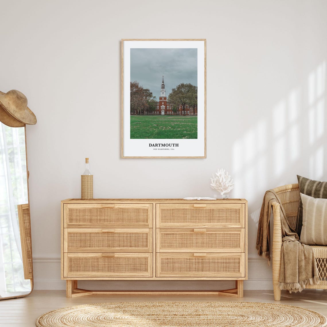Dartmouth Print New Hampshire Dartmouth Photo Poster Dartmouth Travel Wall Art Dartmouth Map Print Dartmouth Photography Print Usa - Image 2