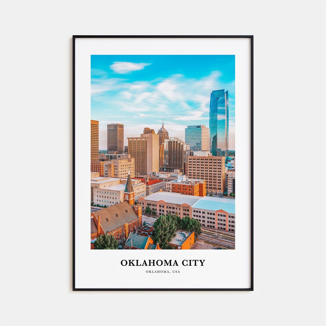 Oklahoma City Print No 1 Oklahoma City Photo Poster Oklahoma City Travel Wall Art Oklahoma City Map Oklahoma City Print Oklahoma Usa