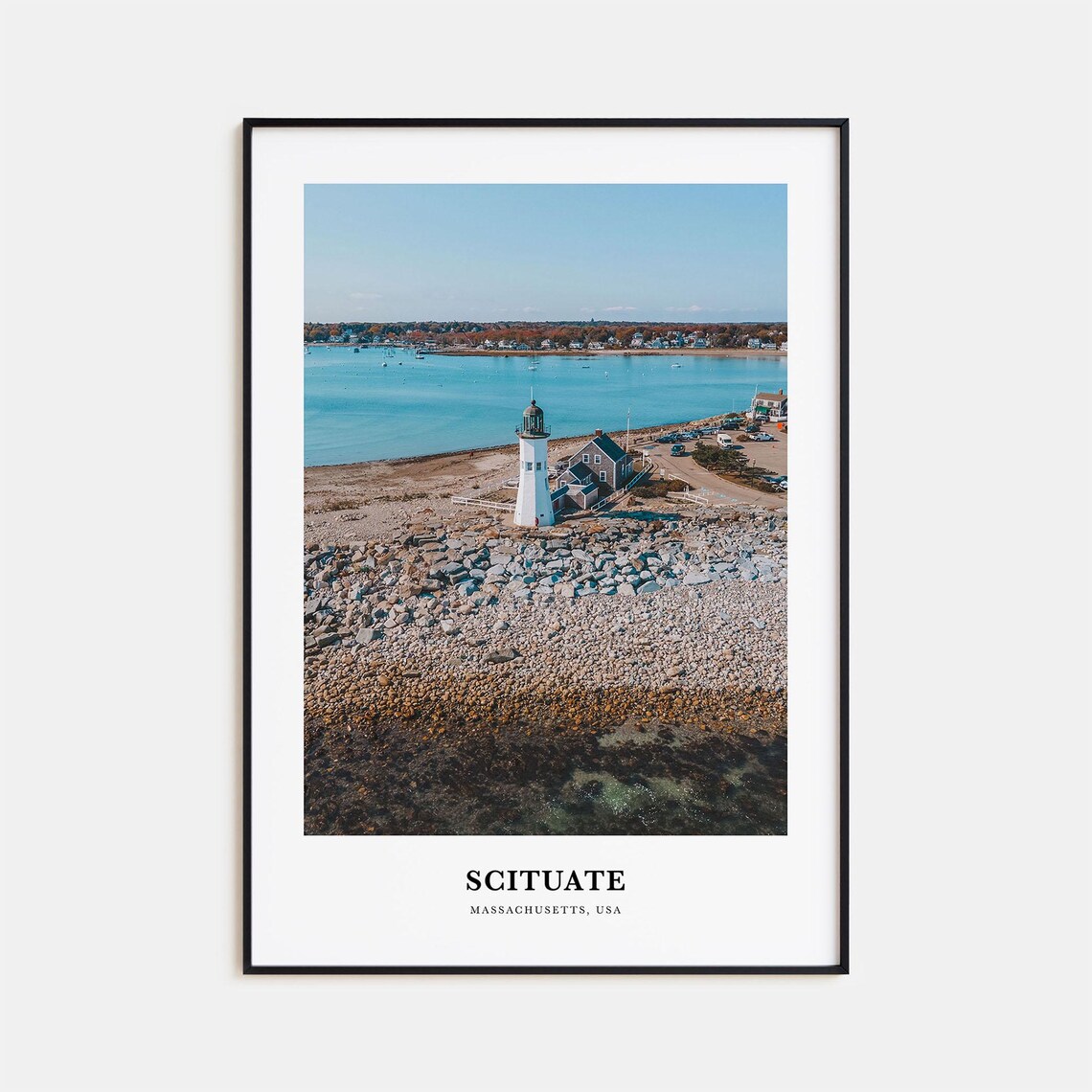 Scituate Massachusetts Travel Poster, Map Wall Art